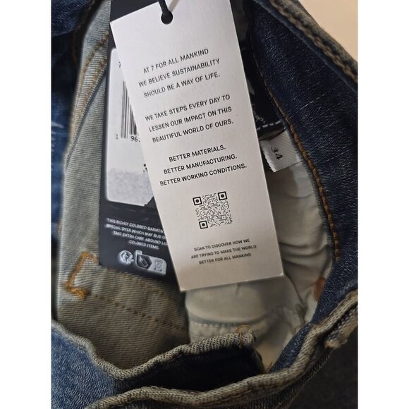 7 For All Mankind NWT Men's Slimmy Slim Straight Fit Jeans Size 34 Champlin t22 - Picture 6 of 9